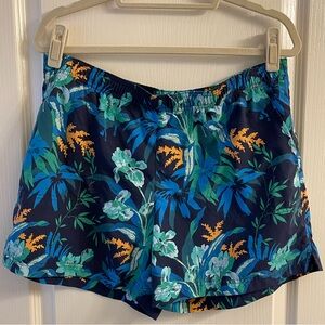 Columbia Blue and Green Floral Swim Shorts